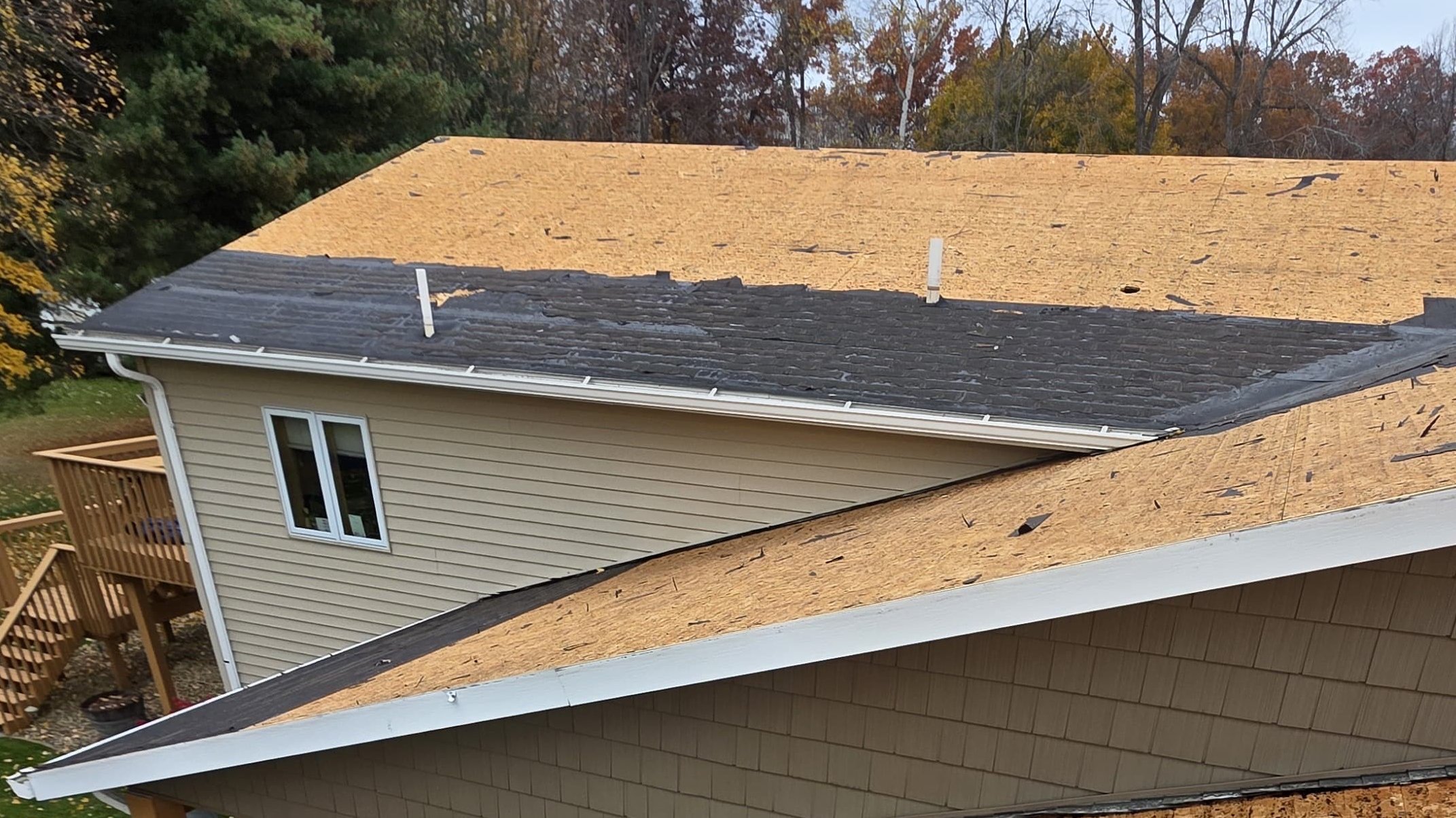 Photo of an in progress Lake Elmo, MN roof.