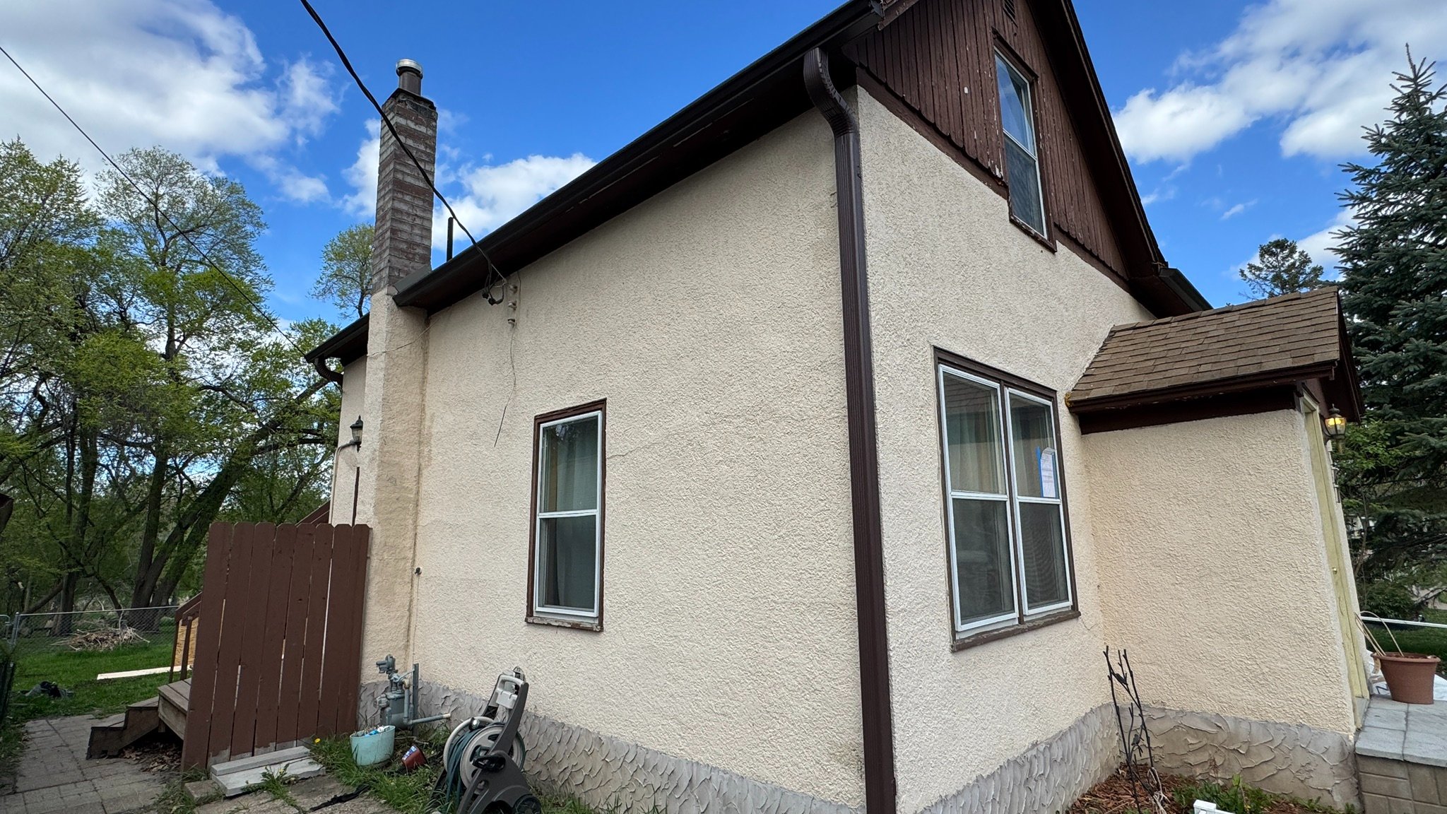Photo of an in progress siding installation at a Scandia, MN home.